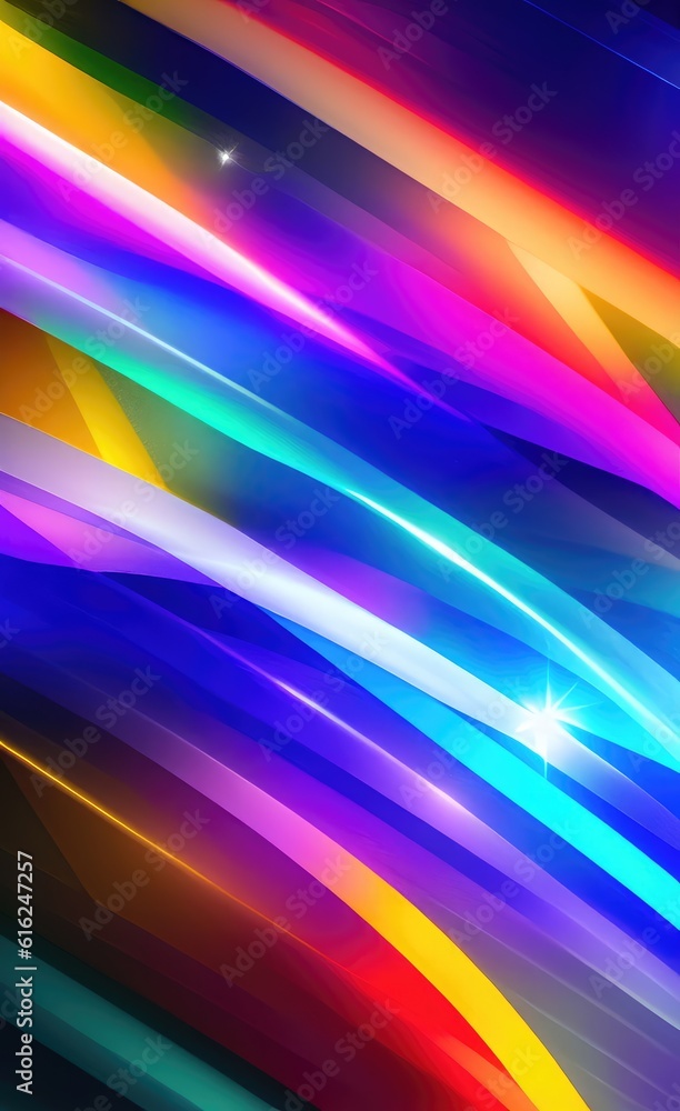 Poster bright and vivid multi colored gradient background, banner design with 3d effect.