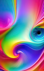 Vivid multi colored gradient background, banner design with 3d effect.