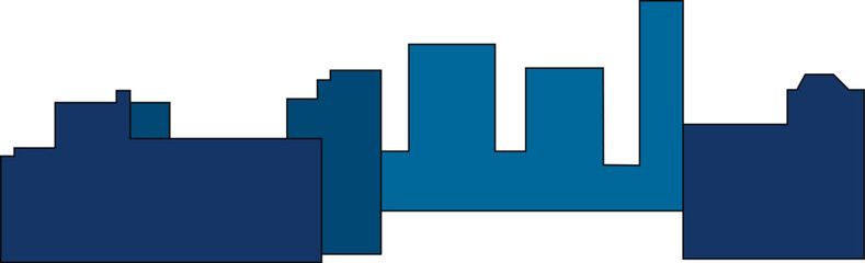 Cityscape. Background image of the city. Architectural landscape. Multiple city perspective. Urban landscape.