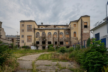Fototapeta na wymiar Lost in Time: The Abandoned Red Theater of Hungary, a Haunting Relic in European History