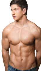 Fototapeta premium The handsome muscular body of a young man