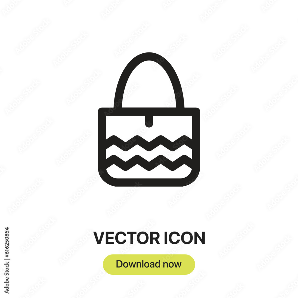 Poster knitting icon vector. linear style sign for mobile concept and web design.knitting symbol illustrati