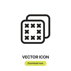 Pattern  icon vector. Linear style sign for mobile concept and web design. Pattern symbol illustration. Pixel vector graphics - Vector.