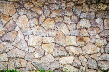Wall of colored stones. Standard. Advertising space. Design element. Bottom.