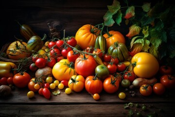 Autumn vegetables food. Generate Ai