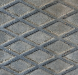 Vintage Rhomboid Metal Floor Texture