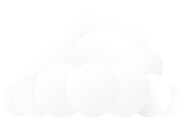 White fluffy cloud. Vector illustration.	