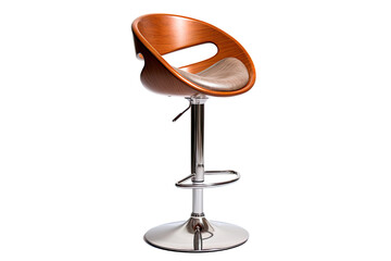 swivel bar stool isolated on a transparent background, generative ai