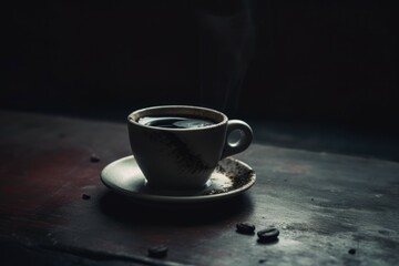 Coffee cup grunge mug. Generate Ai