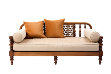 daybed isolated on a transparent background, generative ai