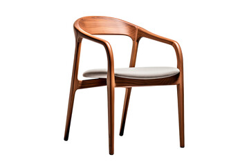 dining chair isolated on a transparent background, generative ai
