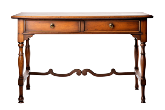 writing table isolated on a transparent background, generative ai