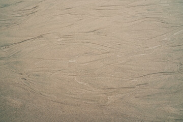 Patterns in the sand. Beach along the Oregon Coast.