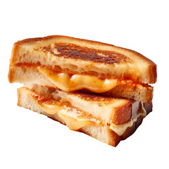 Grilled Cheese Sandwich, Fried Food Isolated on Transparent Background