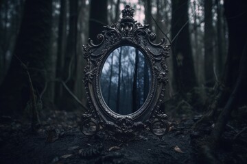 Mirror forest fantasy. Generate Ai