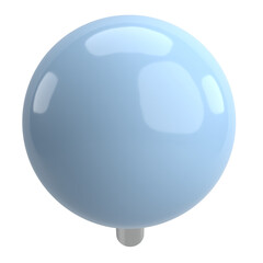 Push pin. Drawing pin. 3D pin. 3D illustration.
