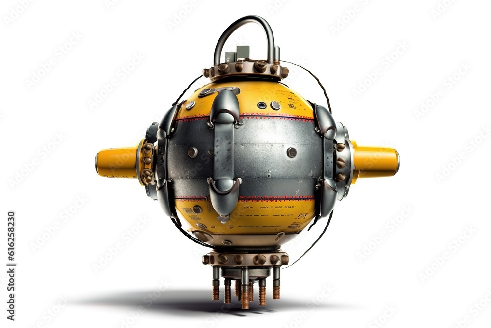 Poster bomb fuse isolated on white background. generated by ai