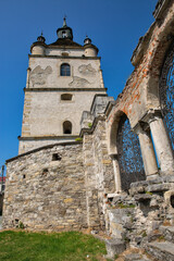 Bell tower of Armenian Church of St. Nicholas. Kamianets-Podilskyi, Ukraine.