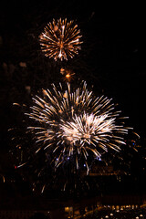 Fuegos artificiales festejo de San Juan Bautista Tur&iacute;n Italia 