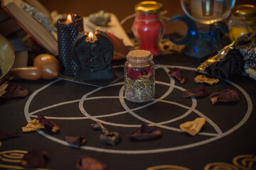 White magic, energy cleaning. Altar for witch, magic for love, health, attracting happiness ....