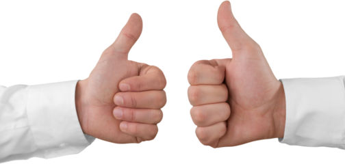 hand business man showing disagreement Thumbs Up