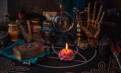 White magic, energy cleaning. Altar for witch, magic for love, health, attracting happiness ....