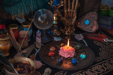 White magic, energy cleaning. Altar for witch, magic for love, health, attracting happiness ....