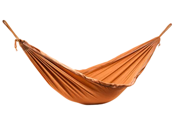 Abwaschbare Fototapete Schiff hammock isolated on a transparent background, generative ai