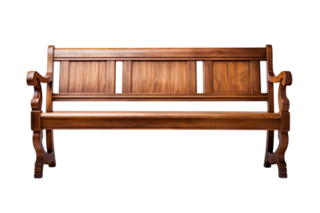 hallway bench isolated on a transparent background, generative ai