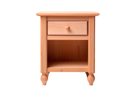 nightstand isolated on a transparent background, generative ai