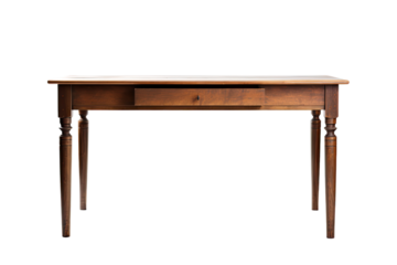 writing desk isolated on a transparent background, generative ai