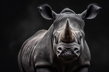Fototapeta na wymiar Mighty African Rhinoceros
