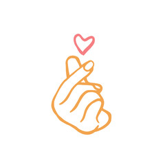 Saranghae hand korean pop culture illustration