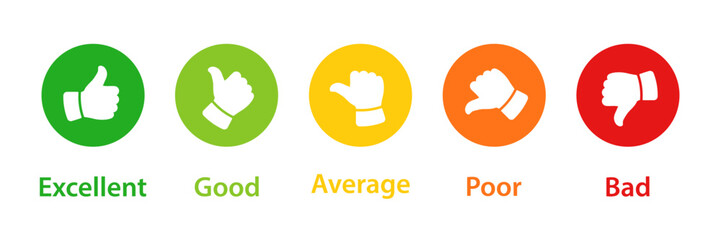 Rating thumb icon set