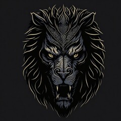 lion tattoo skull mask, generative ai