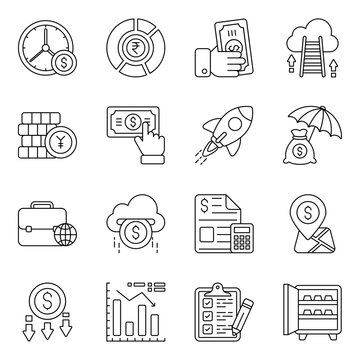 Pack of Business and Commerce Linear Icons