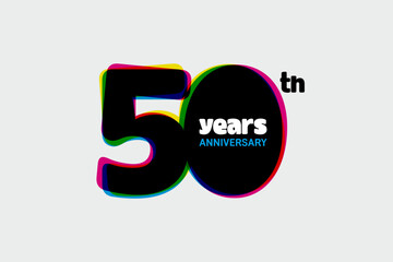 50 years anniversary logo template