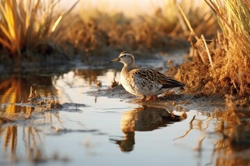 Fototapeta premium Serene Wetland Birds