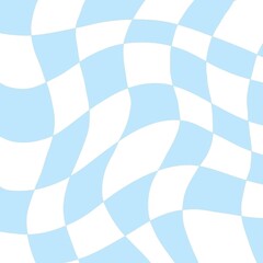 Light Blue Wavy Grid