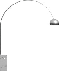 Side view of floor lamp	