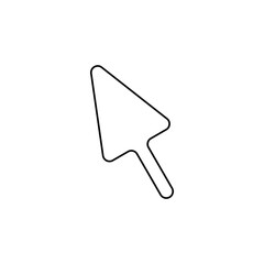 the cursor. computer cursor. the guide. computer mouse. an assistant for an employee on a computer. black and white color of the illustration. current style. on a white background. eps 10.