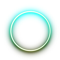 Green Neon Circle Light Effect