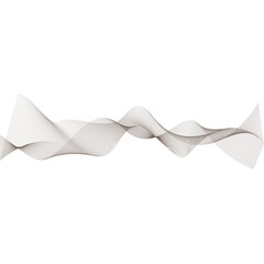 White paper ribbon. Wave element