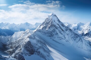 Fototapeta na wymiar Snowy Mountain Peaks