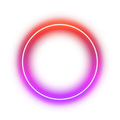 Neon Circle Light Effect PNG