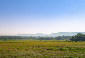 Fototapeta na wymiar Civil War Battlefield Mountain Landscape at Prairie Grove Arkansas