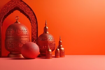 Islamic New Year. The day of the beginning of the year according to the Islamic calendar, the first day of the month of Muharram. Muslim, tradition, religion, moon. Generative AI