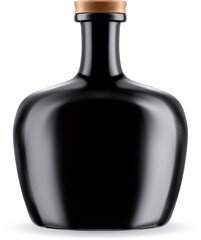 Black ceramic bottle on a white background. EPS-10