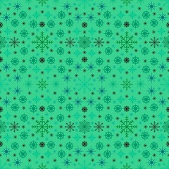 Winter abstract watercolor snowflakes seamless Christmas polka dots pattern for new year gift box and wrapping