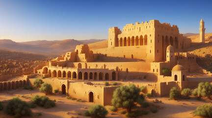Fototapeta premium The concept of the cities of ancient Palestine, generative AI